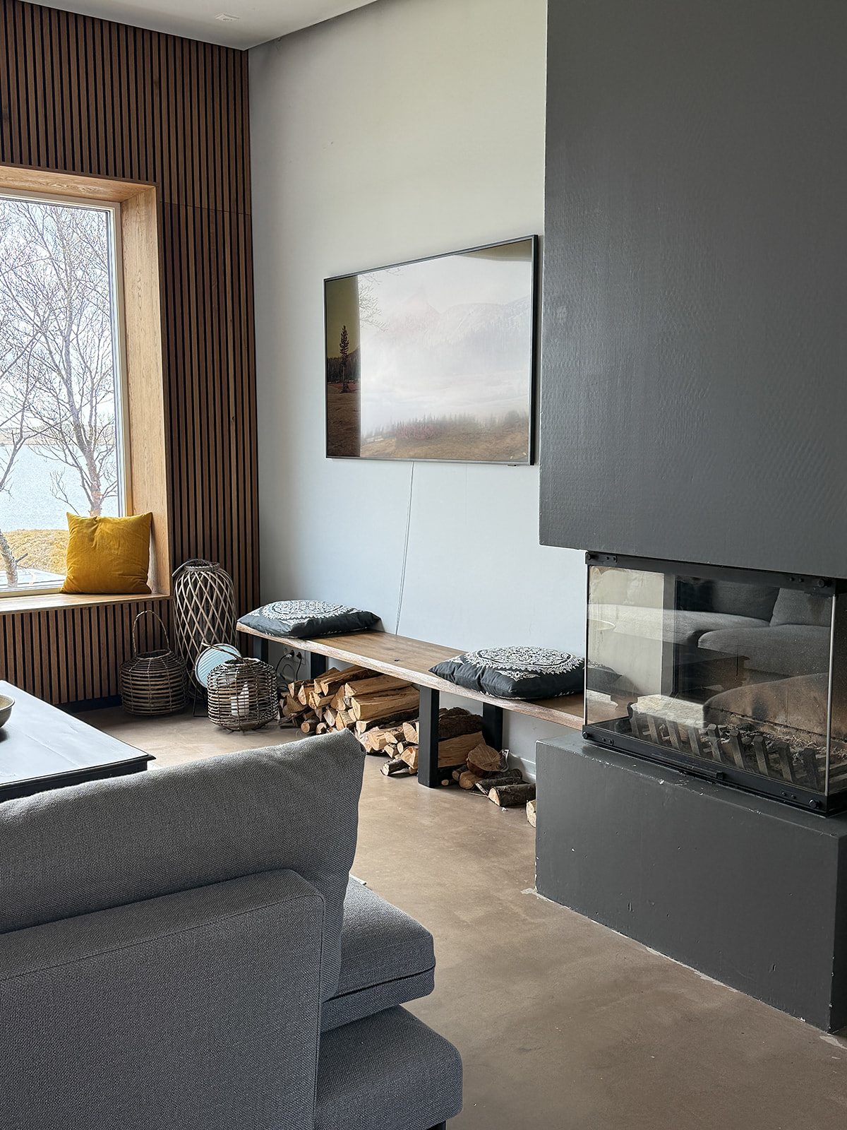 The fireside living room